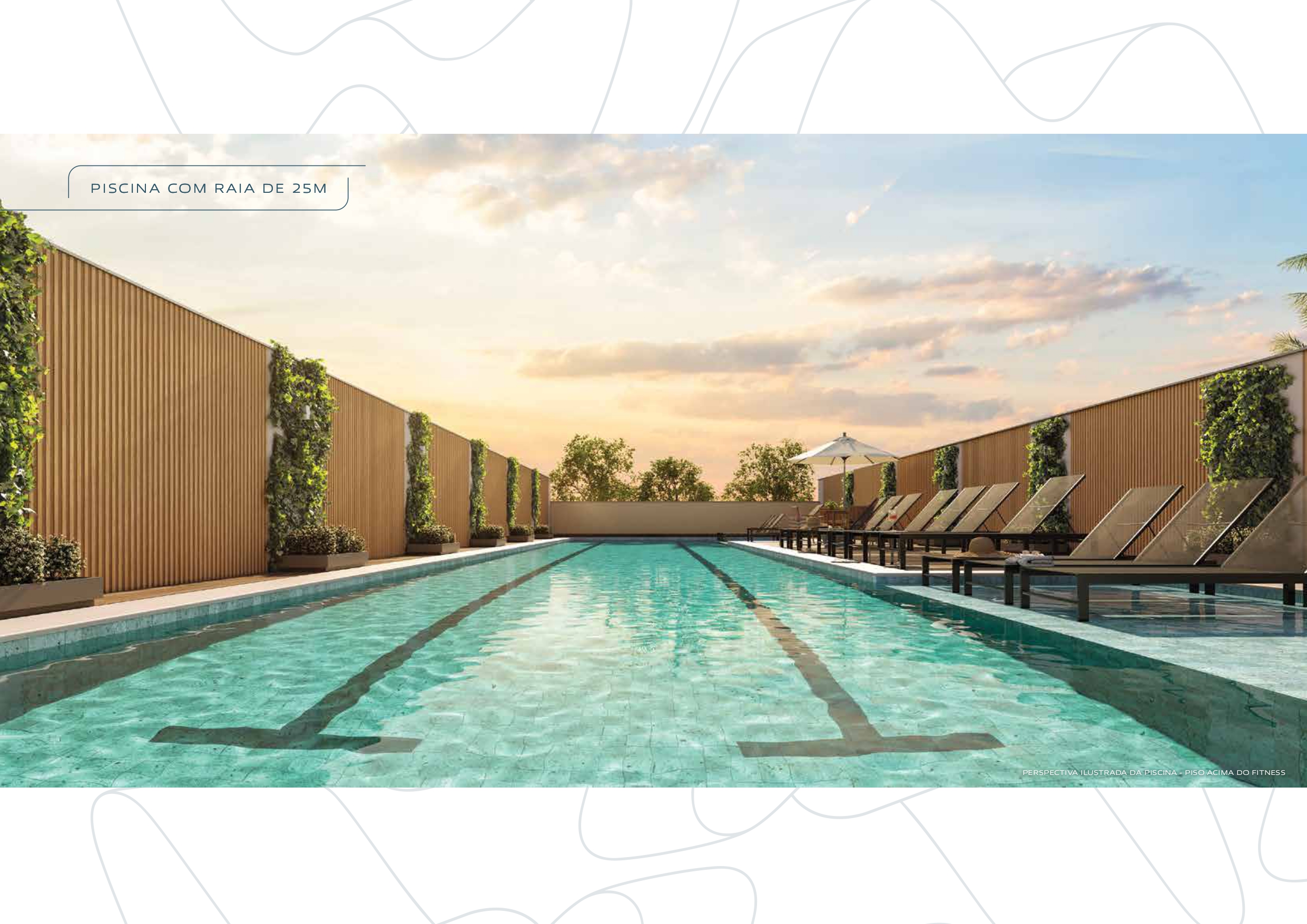 Piscina com raia de 25 metros do Well Perdizes